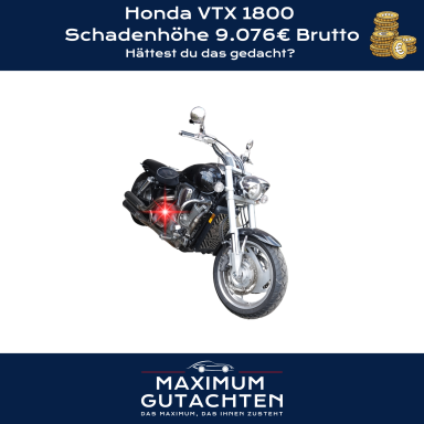 Honda VTX 1800 Beschädigter Honda VTX 1800 mit Schadenhöhe 9.076€ Brutto