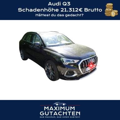 Audi Q3 Beschädigter Audi Q3 mit Schadenhöhe 21.312€ Brutto